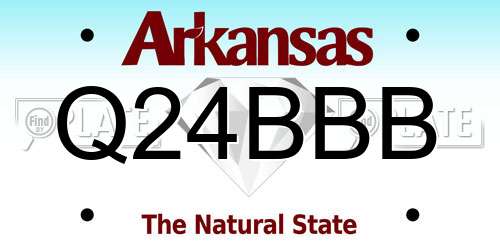 Q24BBB Arkansas License Plate