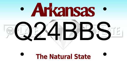 Q24BBS Arkansas License Plate