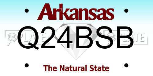 Q24BSB Arkansas License Plate