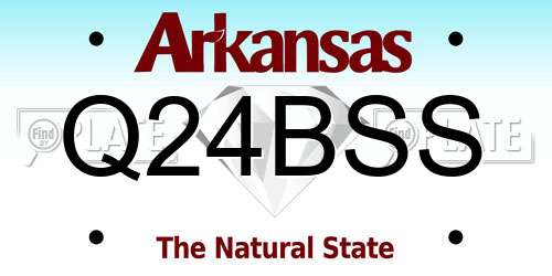 Q24BSS Arkansas License Plate