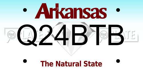 Q24BTB Arkansas License Plate