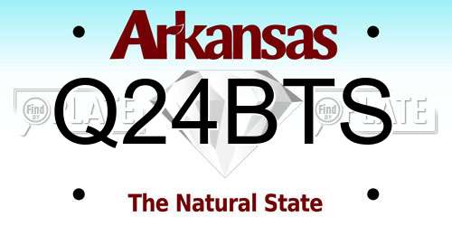 Q24BTS Arkansas License Plate