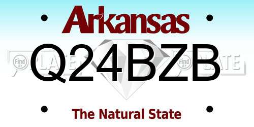 Q24BZB Arkansas License Plate