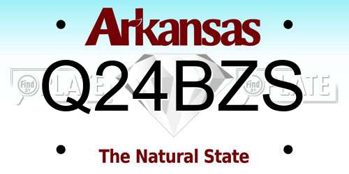 Q24BZS Arkansas License Plate