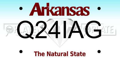 Q24IAG Arkansas License Plate