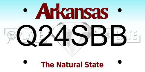 Q24SBB Arkansas License Plate