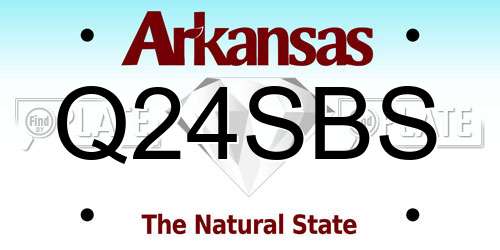 Q24SBS Arkansas License Plate