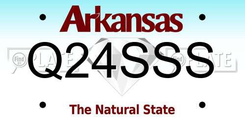 Q24SSS Arkansas License Plate