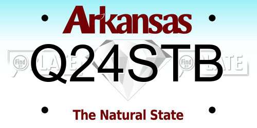Q24STB Arkansas License Plate