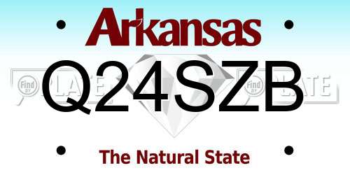 Q24SZB Arkansas License Plate