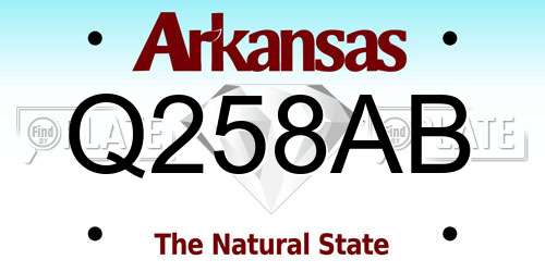 Q258AB Arkansas License Plate
