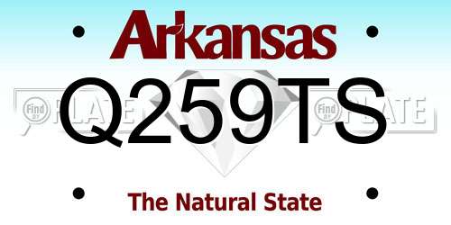 Q259TS Arkansas License Plate