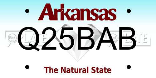Q25BAB Arkansas License Plate