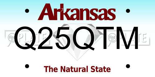 Q25QTM Arkansas License Plate
