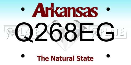 Q268EG Arkansas License Plate