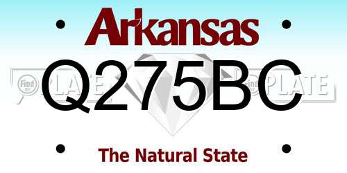 Q275BC Arkansas License Plate