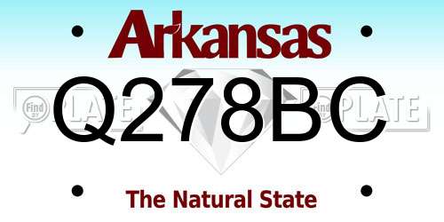 Q278BC Arkansas License Plate