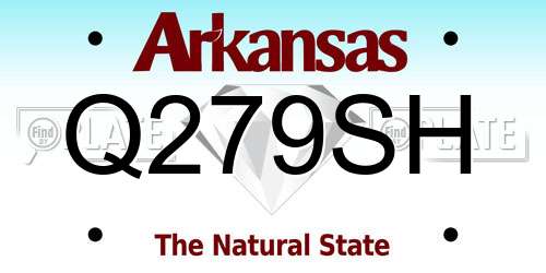 Q279SH Arkansas License Plate