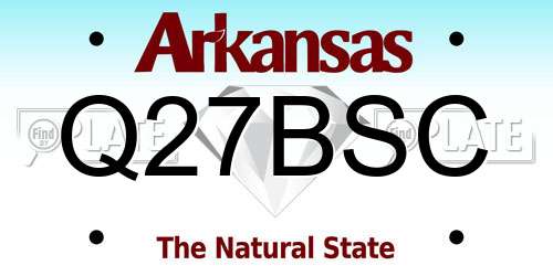 Q27BSC Arkansas License Plate