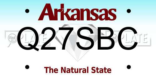 Q27SBC Arkansas License Plate