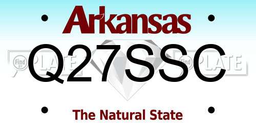 Q27SSC Arkansas License Plate