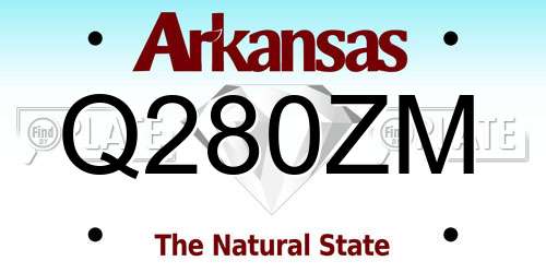 Q280ZM Arkansas License Plate