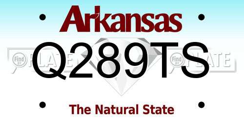 Q289TS Arkansas License Plate