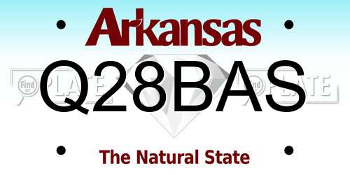 Q28BAS Arkansas License Plate