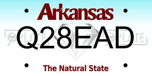 Q28EAD Arkansas License Plate