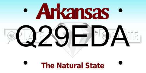 Q29EDA Arkansas License Plate
