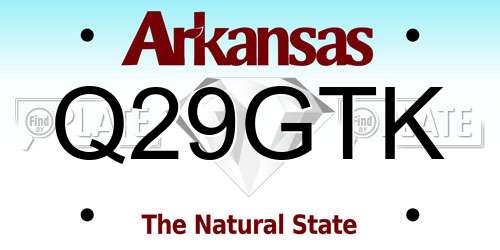 Q29GTK Arkansas License Plate
