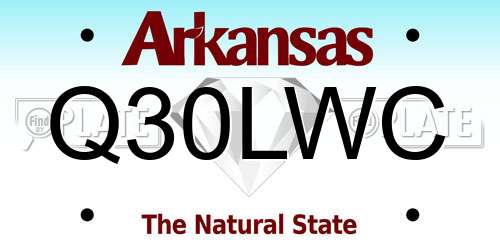 Q30LWC Arkansas License Plate