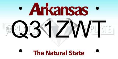 Q31ZWT Arkansas License Plate