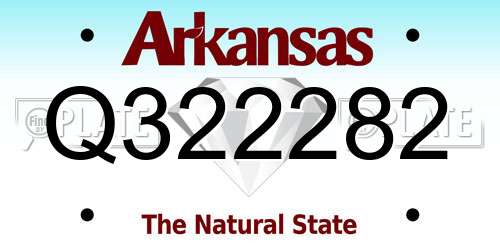 Q322282 Arkansas License Plate