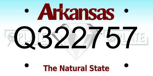 Q322757 Arkansas License Plate