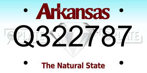 Q322787 Arkansas License Plate