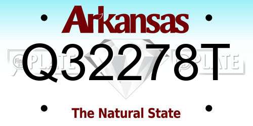 Q32278T Arkansas License Plate