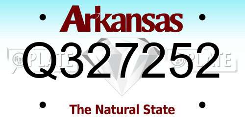 Q327252 Arkansas License Plate