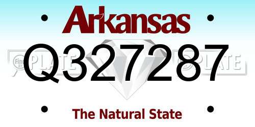 Q327287 Arkansas License Plate