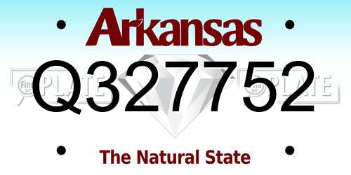 Q327752 Arkansas License Plate