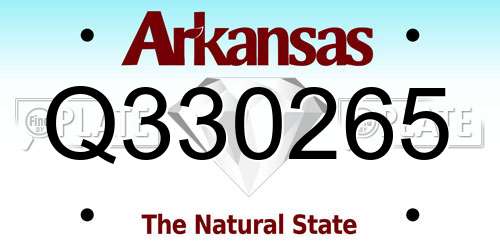Q330265 Arkansas License Plate
