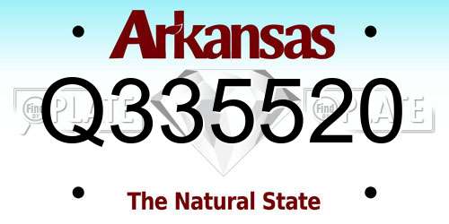 Q335520 Arkansas License Plate