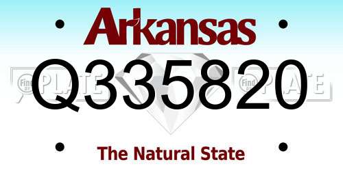 Q335820 Arkansas License Plate