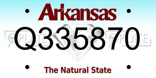 Q335870 Arkansas License Plate