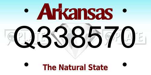 Q338570 Arkansas License Plate