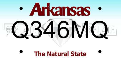 Q346MQ Arkansas License Plate
