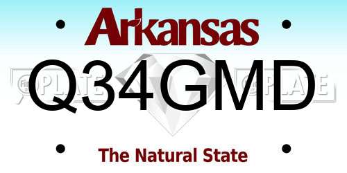 Q34GMD Arkansas License Plate