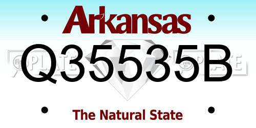 Q35535B Arkansas License Plate