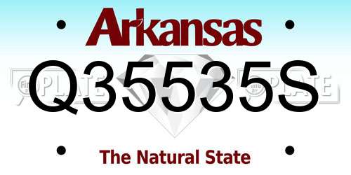 Q35535S Arkansas License Plate