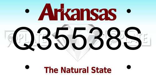 Q35538S Arkansas License Plate